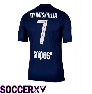 Paris PSG (Kvaratskhelia 7) Home Soccer Jersey Blue Royal 2025/2026