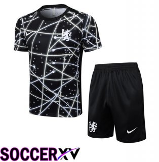 FC Chelsea kit Training T Shirt + Shorts Black 2025/2026