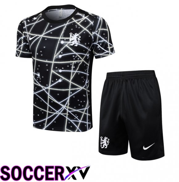 FC Chelsea kit Training T Shirt + Shorts Black 2025/2026