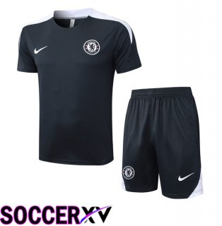 FC Chelsea kit Training T Shirt + Shorts Grey 2025/2026