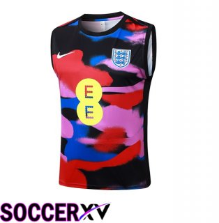 England Red Gilet Soccer Black Blue 2025/2026