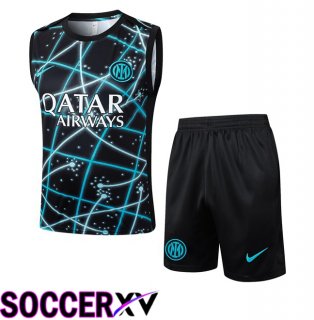 Inter Milan Gilet Soccer + Shorts Black Blue 2025/2026