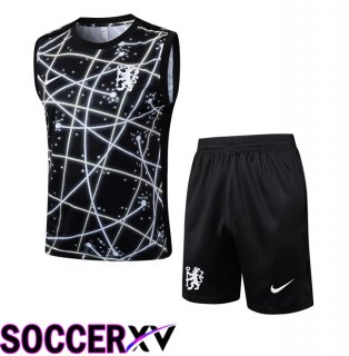 FC Chelsea Gilet Soccer + Shorts Black 2025/2026