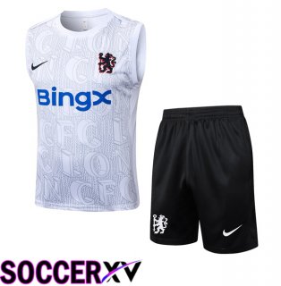 FC Chelsea Gilet Soccer + Shorts White 2025/2026
