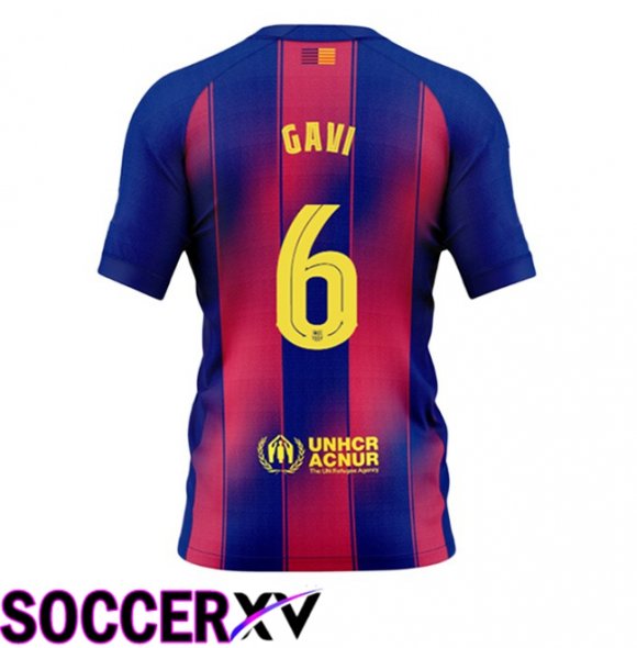 FC Barcelona (GAVI 6) Home Soccer Jersey Blue Red 2025/2026