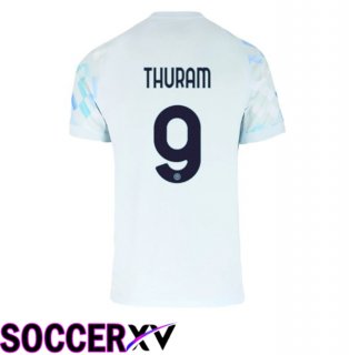 Inter Milan (THURAM 9) Away Soccer Jersey White Blue 2025/2026