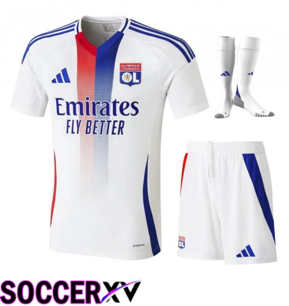 lyon OL Away kit Soccer Jersey (Shorts + Socks) 2024/2025