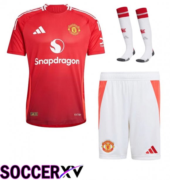 Manchester United Home kit Soccer Jersey (Shorts + Socks) 2024/2025