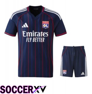 lyon OL Away kit Soccer Jersey + Shorts 2025 2026