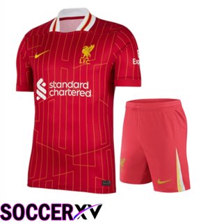 FC Liverpool Home kit Soccer Jersey + Shorts 2024/2025