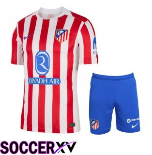Atletico Madrid Home kit Soccer Jersey + Shorts 2025 2026