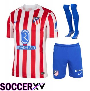 Atletico Madrid Home kit Soccer Jersey (Shorts + Socks) 2025 2026