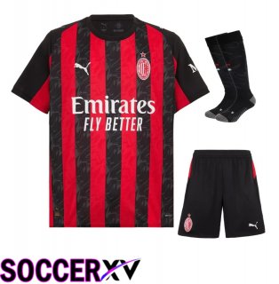 AC Milan Home kit Soccer Jersey (Shorts + Socks) 2025 2026