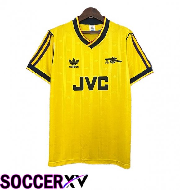 Arsenal Retro Away Soccer Jersey Yellow 1986-1988