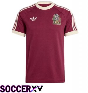 Mexico Retro Away Soccer Jersey Red 1985