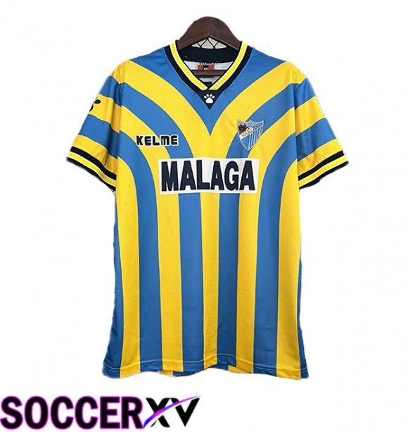 Malaga Retro Away Soccer Jersey Yellow Blue 1997-1998