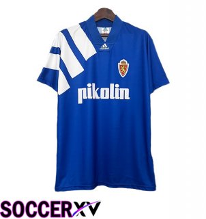 Real Zaragoza Retro Away Soccer Jersey Blue 1992-1993