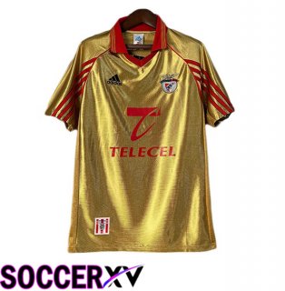 S.L Benfica Retro Away Soccer Jersey Yellow 1998-1999