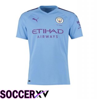 Manchester City Retro Home Soccer Jersey Blue 2019-2020