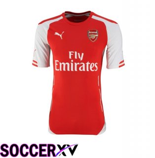 Arsenal Retro Home Soccer Jersey Red White 2014-2015