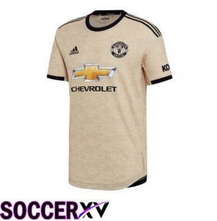 Manchester United Retro Away Soccer Jersey Yellow 2019-2020