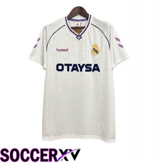Real Madrid Retro Home Soccer Jersey White 1990-1992