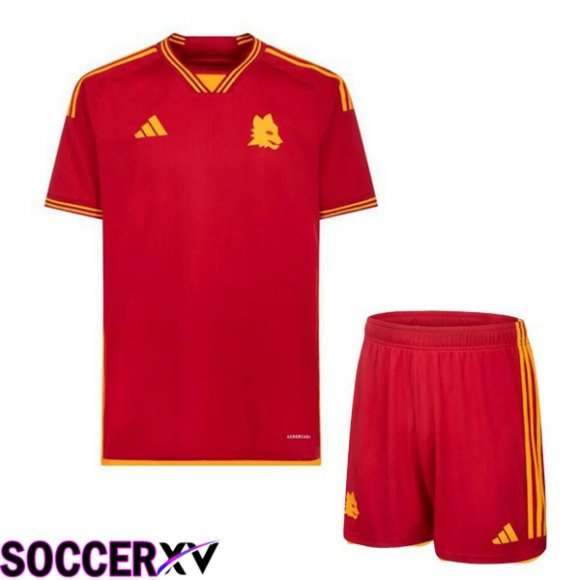 AS Roma Kids Soccer Jersey Home Red 2023/2024