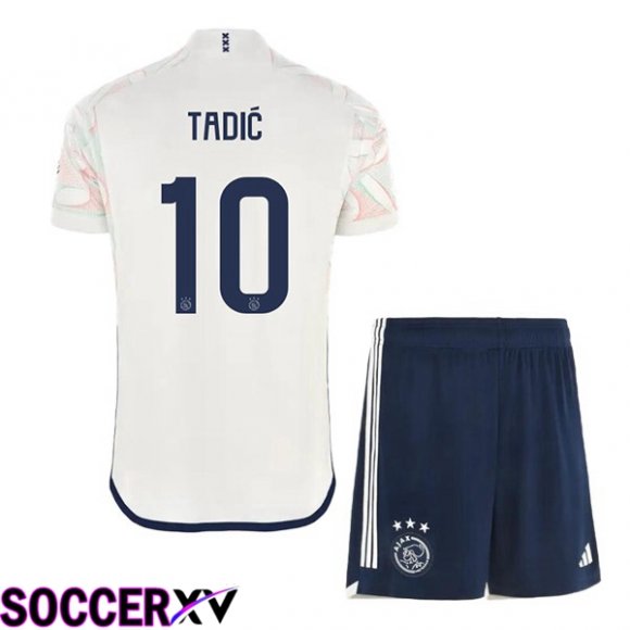 AFC Ajax (Tadić 10) Kids Soccer Jersey Away White 2023/2024