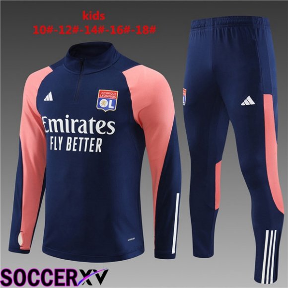 Lyon OL Kids Training Tracksuit Suit Royal Bluee 2023/2024