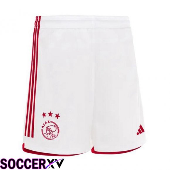 AFC Ajax Soccer Shorts Home White 2023/2024