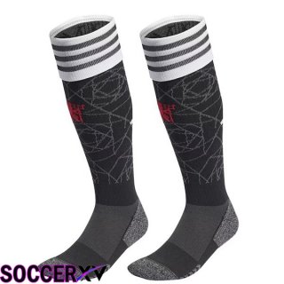 Manchester United Soccer Socks Home Grey 2023/2024