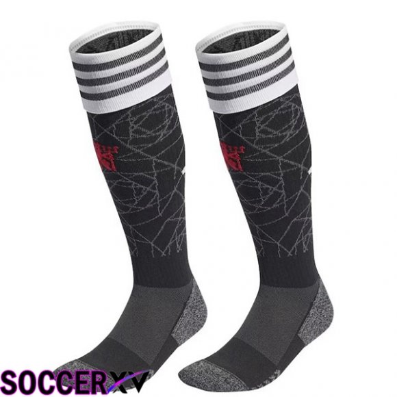 Manchester United Soccer Socks Home Grey 2023/2024