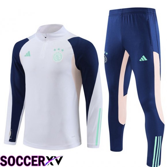 AFC Ajax Training Tracksuit Suit White 2023/2024