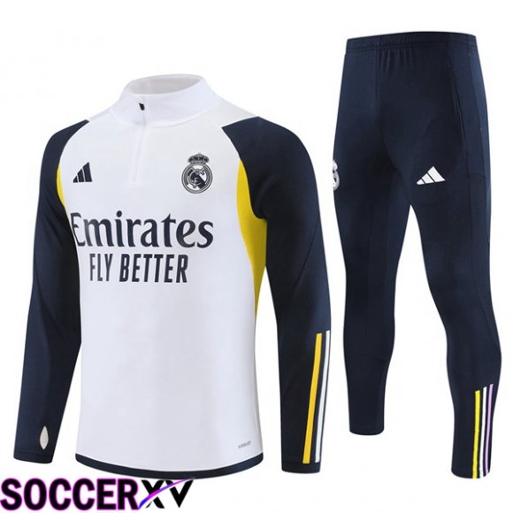 Real Madrid Training Tracksuit Suit White 2023/2024