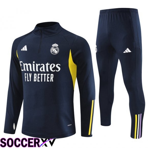 Real Madrid Training Tracksuit Suit Royal Bluee 2023/2024