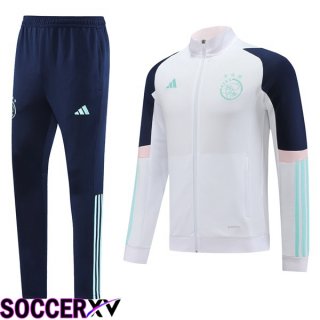 AFC Ajax Training Jacket Suit White 2023/2024