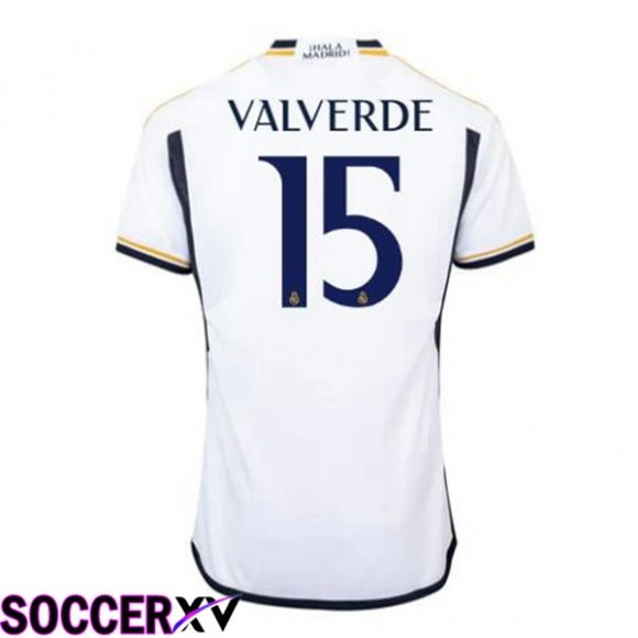 Real Madrid (ValGreen 15) Soccer Jersey Home White 2023/2024