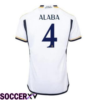 Real Madrid (Alaba 4) Soccer Jersey Home White 2023/2024