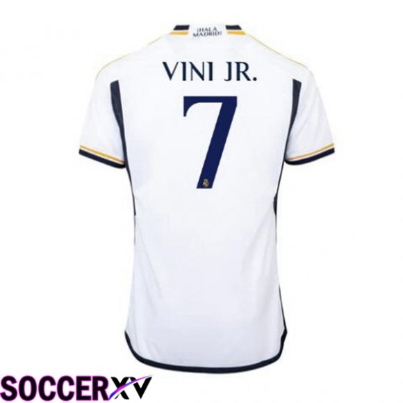 Real Madrid (Vini Jr. 7) Soccer Jersey Home White 2023/2024