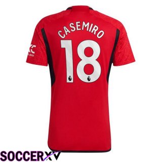 Manchester United (Casemiro 18) Soccer Jersey Home Red 2023/2024