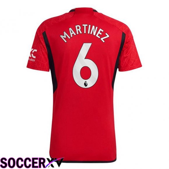 Manchester United (Martinez 6) Soccer Jersey Home Red 2023/2024