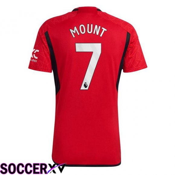 Manchester United (Mount 7) Soccer Jersey Home Red 2023/2024