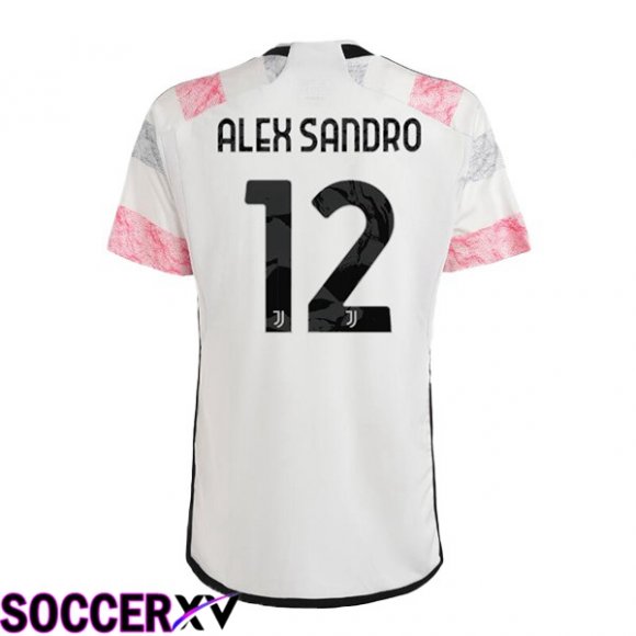 Juventus (ALEX SANDRO 12) Soccer Jersey Away White 2023/2024