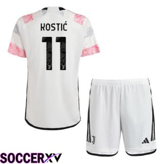 Juventus (KOSTIĆ 11) Kids Soccer Jersey Away White 2023/2024