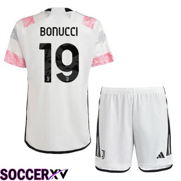 Juventus (BONUCCI 19) Kids Soccer Jersey Away White 2023/2024