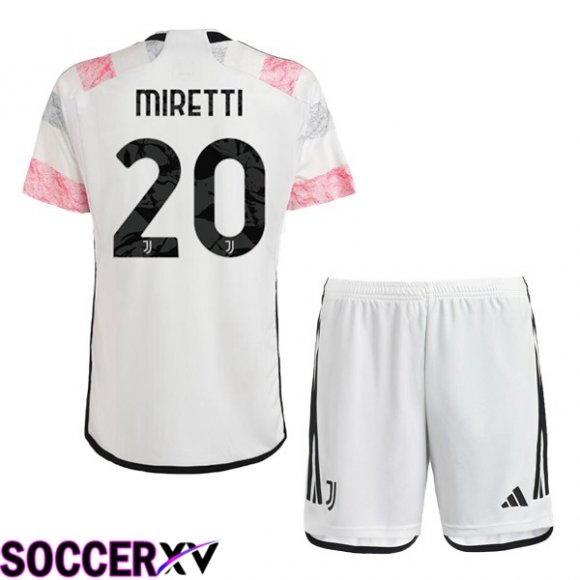 Juventus (MIRETTI 20) Kids Soccer Jersey Away White 2023/2024