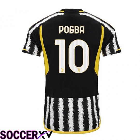 Juventus (POGBA 10) Soccer Jersey Home Black White 2023/2024