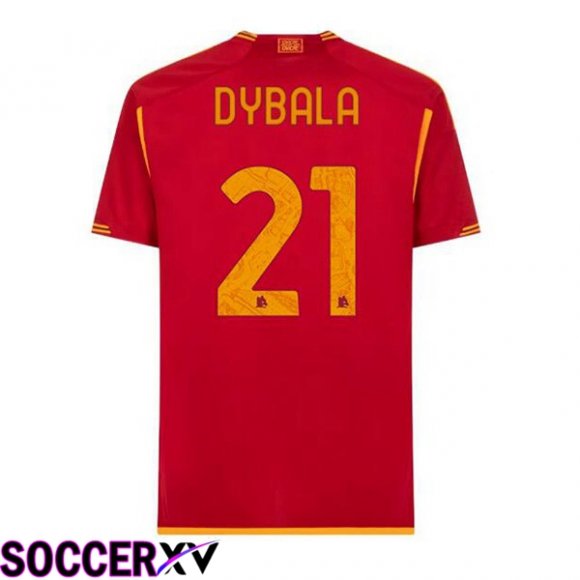 AS Roma (DYBALA 21) Soccer Jersey Home Red 2023/2024