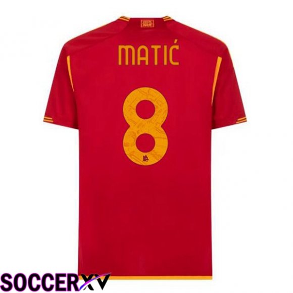 AS Roma (MATIĆ 8) Soccer Jersey Home Red 2023/2024