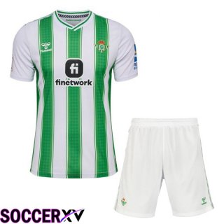 Real Betis Kids Soccer Jersey Home Green White 2023/2024